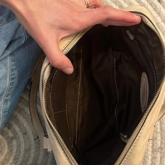 Vintage Loewe Nappa Leather Cream / Light Pink Mini Anagram Boston bag. - Picture 7 of 13